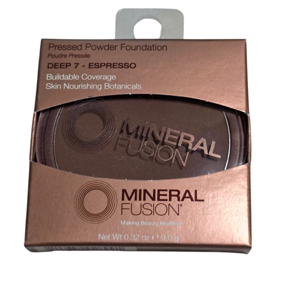 NWT Mineral Fusion Pressed Powder Foundation Deep 7 - Espresso
